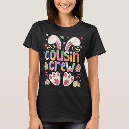 Camiseta Cousin Crew Bunny Easter Family Matching Boys Girl