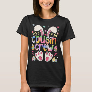 Camiseta Cousin Crew Bunny Easter Family Matching Boys Girl