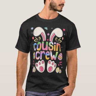 Camiseta Cousin Crew Bunny Easter Family Matching Boys Girl