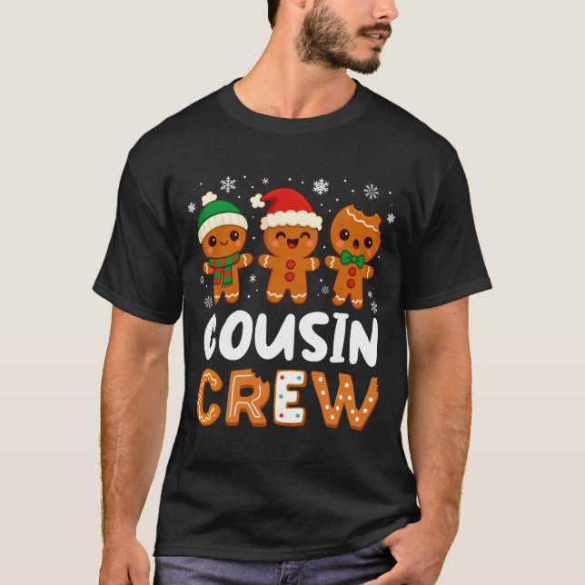 Camiseta Cousin Crew Christmas 2025 Cookie Kids Boy Girl Fa (Anverso)