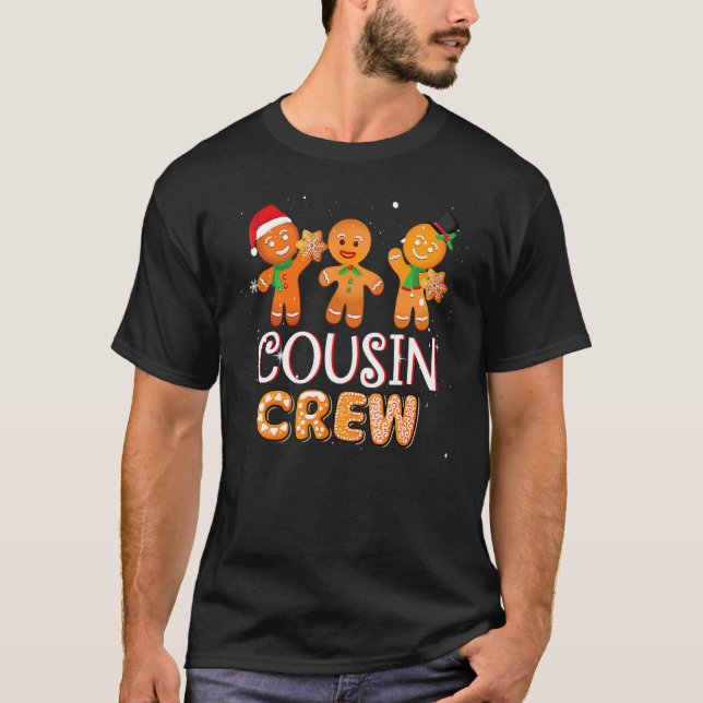 Camiseta Cousin Crew Christmas PJs  Gingerbread Man 1 (Anverso)