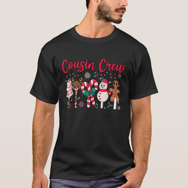 Camiseta Cousin Crew Christmas Squad Family Matching Cousin (Anverso)