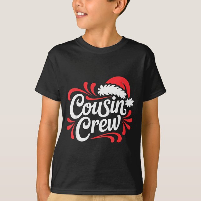 Camiseta Cousin Crew Christmas Xmas Lights Family Matching  (Anverso)