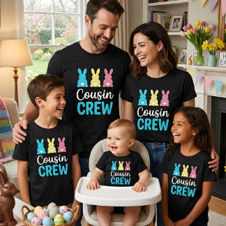 Camiseta Cousin Crew Easter Bunny Dad Family Matching Tee