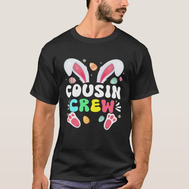 Camiseta Cousin Crew Easter Bunny Family Matching Toddler B (Anverso)