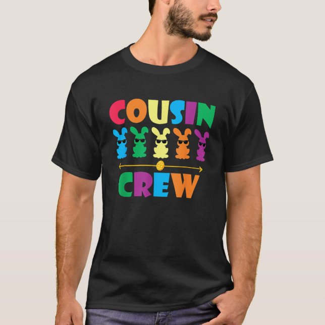 Camiseta Cousin Crew Easter Bunny Matching Family Boys Girl (Anverso)