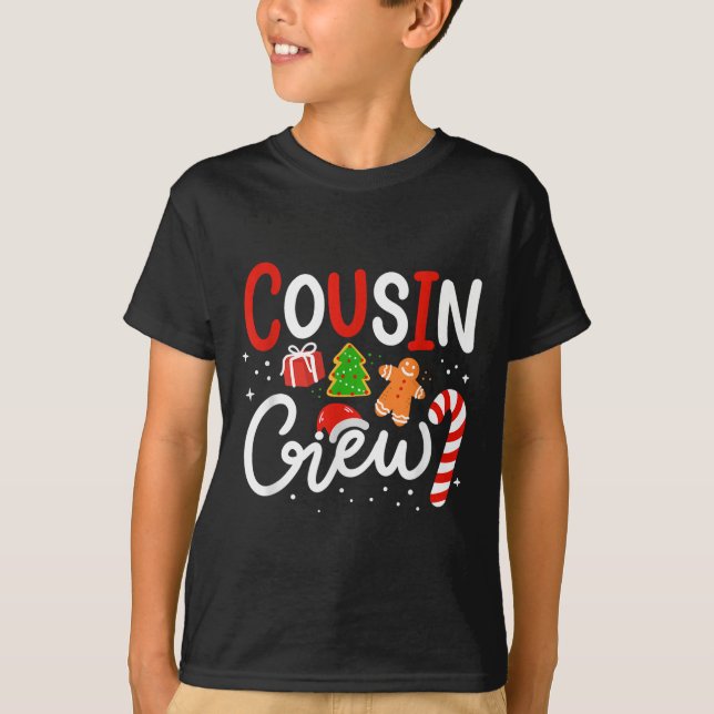 Camiseta Cousin Crew Family Christmas Pajamas  (Anverso)