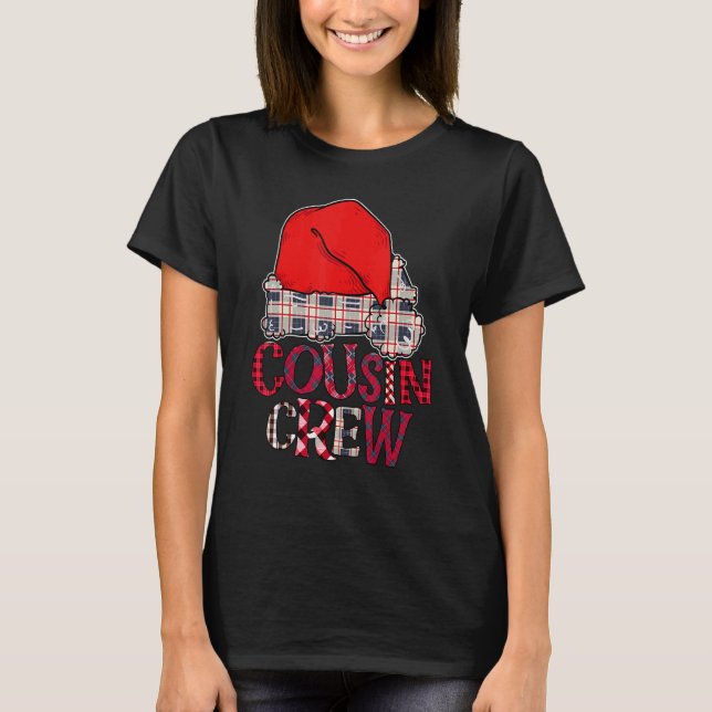 Camiseta Cousin Crew Family Group Matching Christmas Pajama (Anverso)