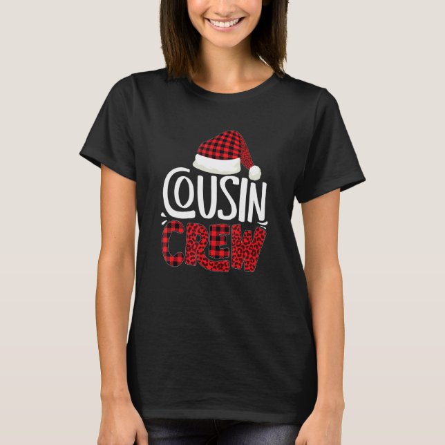 Camiseta Cousin Crew Family Group Matching Christmas Pajama (Anverso)