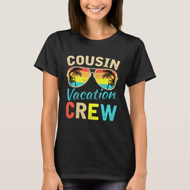 Camiseta Cousin Crew Family Vacation Summer Vacation Beach  (Anverso)