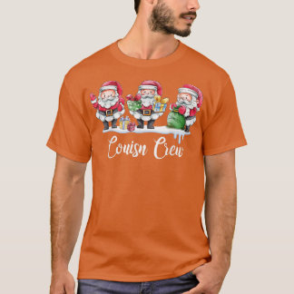 Camiseta Cousin Crew Funny Santa Merry Christmas Happy Holi