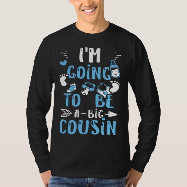 Camiseta Cousin I m Going To Be A Big Cousin  Baby Boy (Anverso)