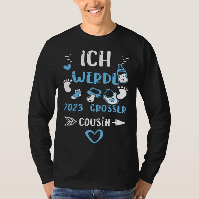 Camiseta Cousin Ich Werde 2023 Großer Cousin  Baby Boy (Anverso)