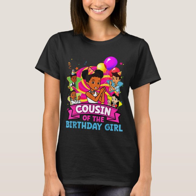 Camiseta Cousin Of Birthday Girl Gracie Nk Doll Family Deco (Anverso)