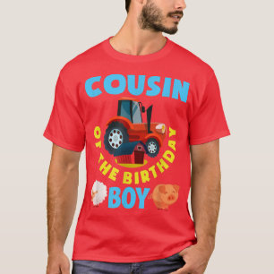 Camiseta Cousin Of The Birthday Boy Farm Tractor Farmer Bir