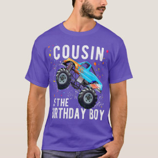 Camiseta Cousin Of The Birthday Boy Monster Truck Family Ma