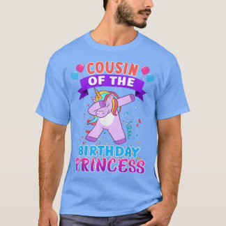 Camiseta Cousin of the Birthday Princess Shirt Unicorn Girl