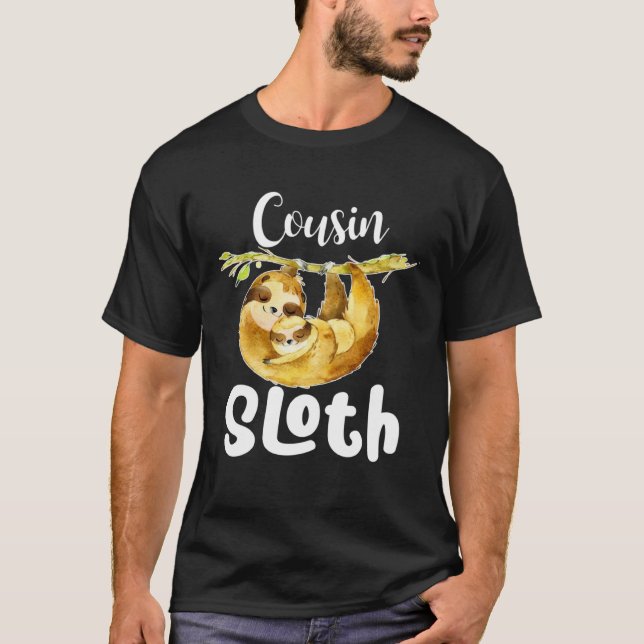 Camiseta Cousin Sloth Matching Family Cute  Mother s Day (Anverso)