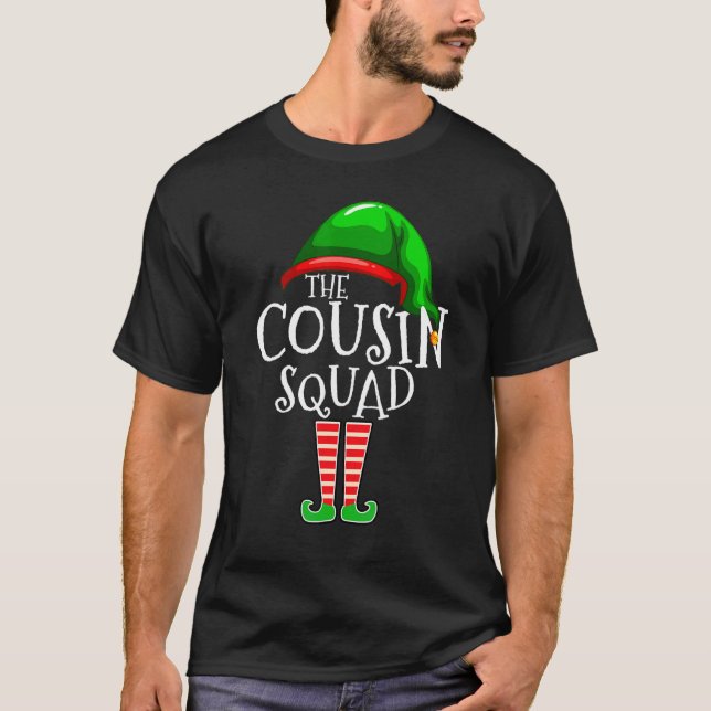 Camiseta Cousin Squad Elf   Family Matching Group Christmas (Anverso)