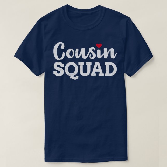Camiseta Cousin squad heart (Diseño del anverso)