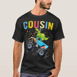 Camiseta Cousin T Rex Dinosaur Monster truck Birthday Famil