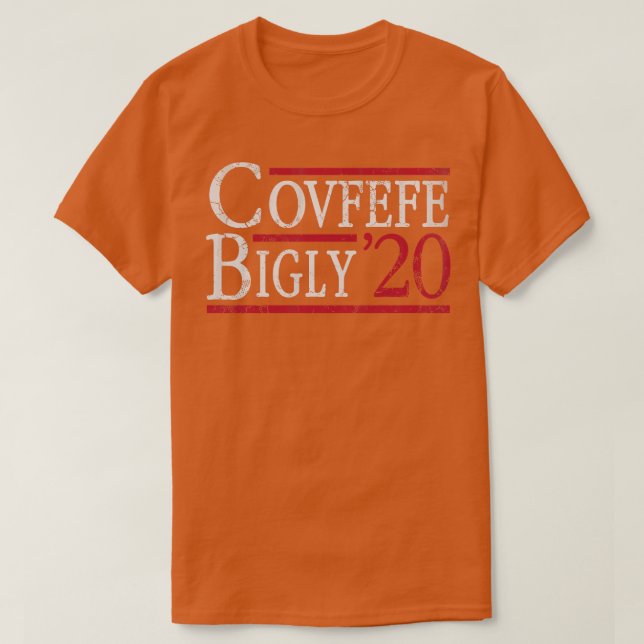 Camiseta Covfefe Bigly 2020 (Diseño del anverso)