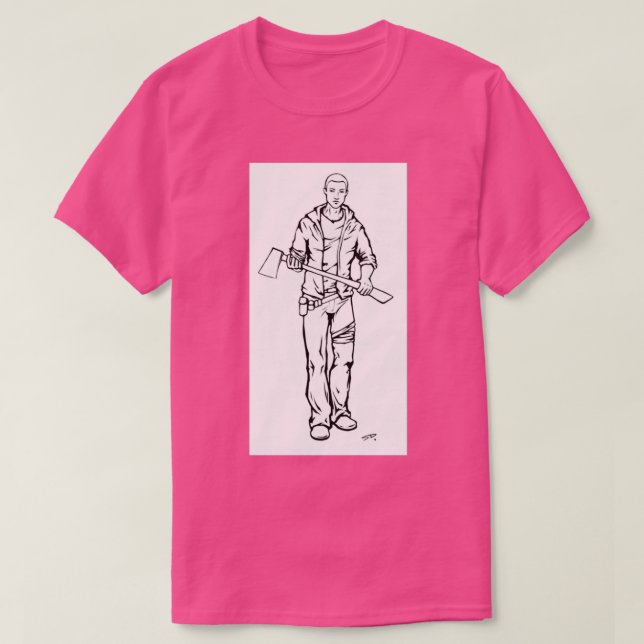 Camiseta covid19 supervivencia coronavirus ax (Diseño del anverso)