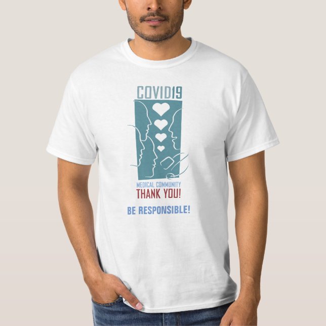Camiseta COVID 19-Comunidad médica (Anverso)