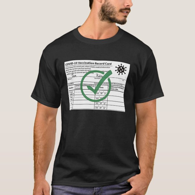 Camiseta COVID 19 Vaccination Record Card Artwork (Anverso)