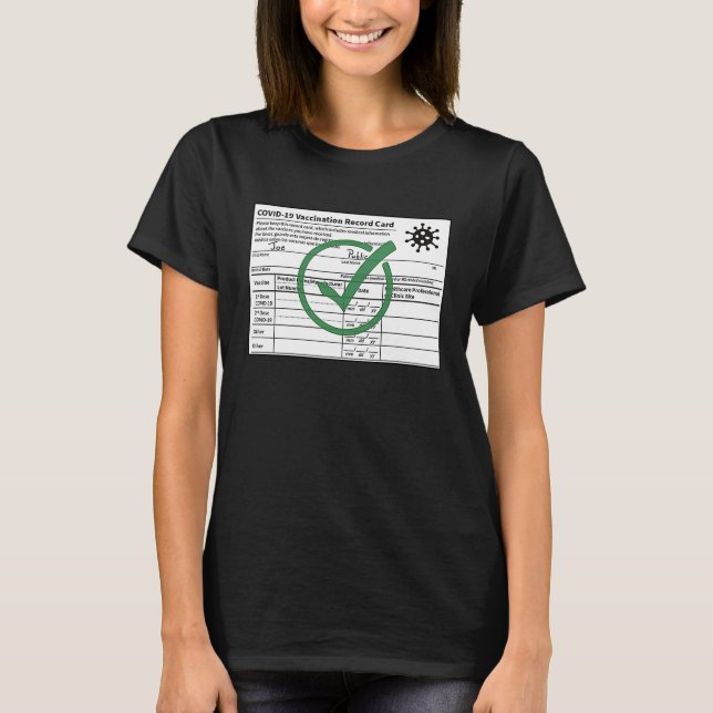 Camiseta COVID 19 Vaccination Record Card Artwork (Anverso)