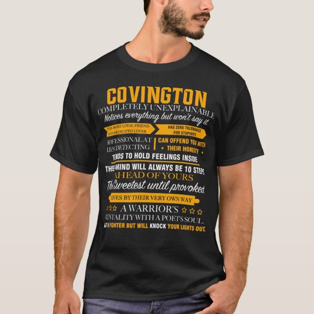 Camiseta COVINGTON completamente inexplicable (Anverso)