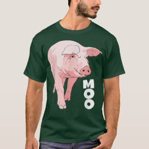 Camiseta Cow4590 divertida de Pig Moo