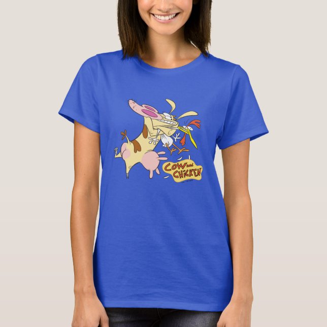 Camiseta Cow and Chicken Hug Graphic (Anverso)
