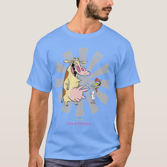 Camiseta Cow And Chicken Retro Japanese friend (Anverso)