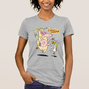 Camiseta Cow and Chicken Running Graphic