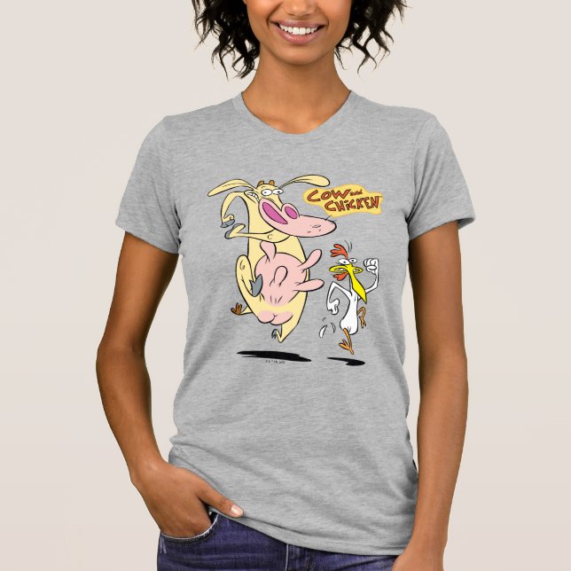 Camiseta Cow and Chicken Running Graphic (Anverso)