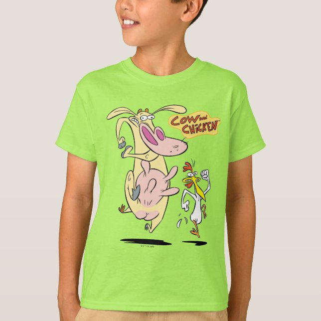 Camiseta Cow and Chicken Running Graphic (Anverso)