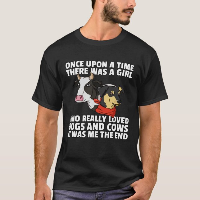 Camiseta Cow And Dog   For A Farmer (Anverso)