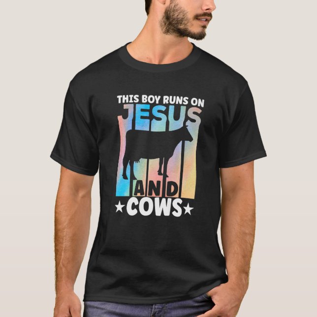 Camiseta Cow Apparel Farmer Cows Lover for Boys Premium (Anverso)