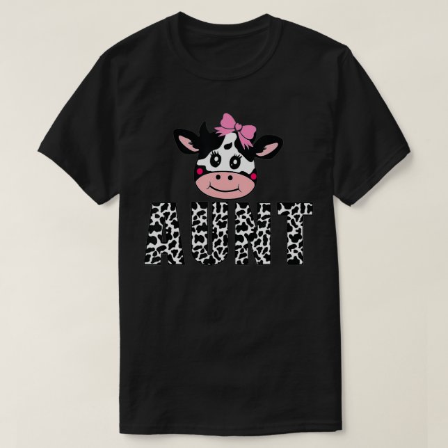 Camiseta Cow Aunt Funny  (Diseño del anverso)