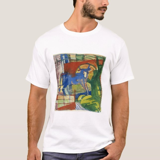Camiseta Cow azul, 1914 (tempera en el papel) (Anverso)