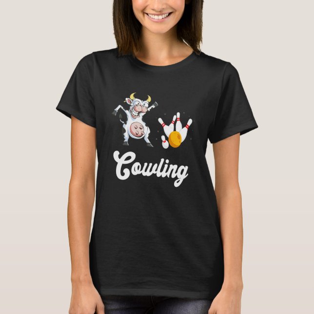 Camiseta Cow Bowling Bowler Bowling Team Bowling Pin Strike (Anverso)