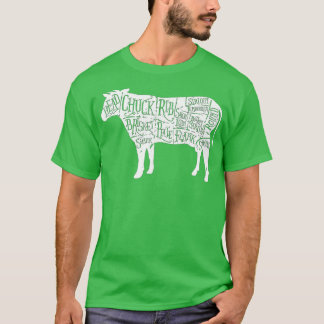 Camiseta Cow Butcher s - Beef Cuts Diagram 