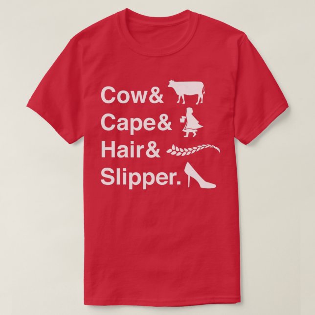 Camiseta Cow Cape Hair & Slipper High School Theatre  Music (Diseño del anverso)