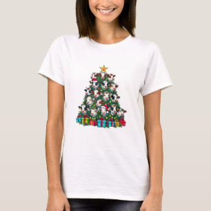 Camiseta Cow Christmas Tree Funny Cow Xmas