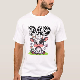 Camiseta Cow Dad Cumpleaños Familia Matanza de Padres Day B