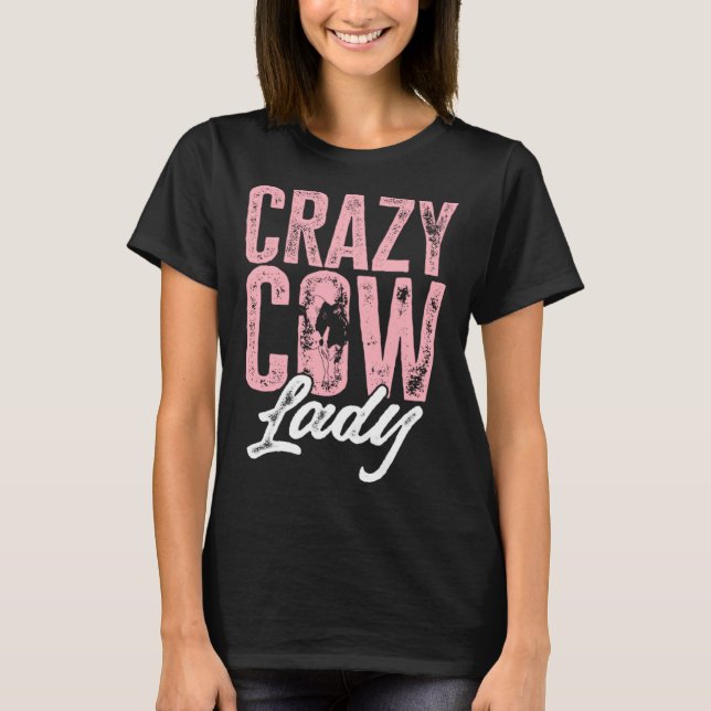 Camiseta Cow Farm Animals Crazy Cow Lady (Anverso)