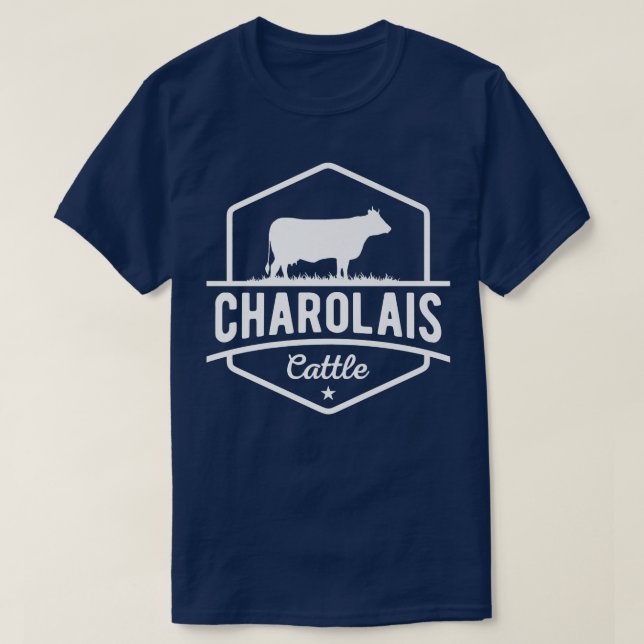 Camiseta Cow Farmer  Charolais Cattle  (Diseño del anverso)