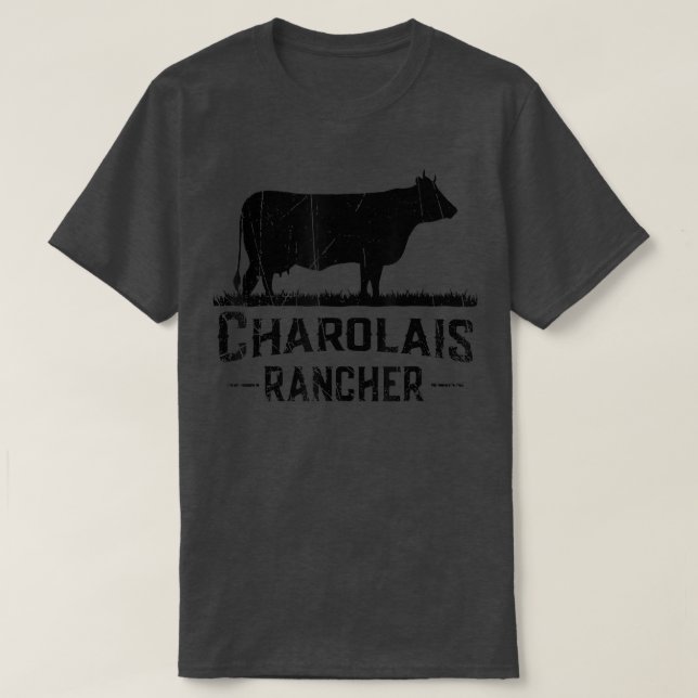 Camiseta Cow Farmer - Charolais Rancher  (Diseño del anverso)