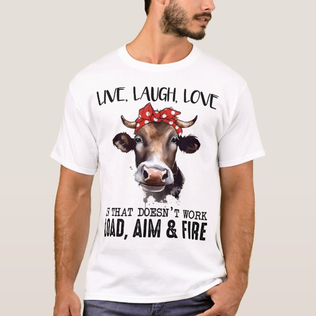 Camiseta Cow Funny Dice (Anverso)